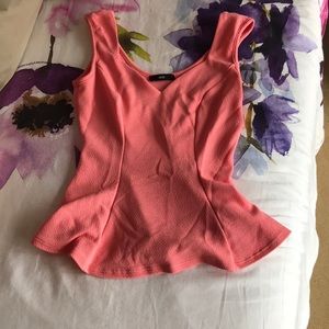 Alt.B peplum pink top